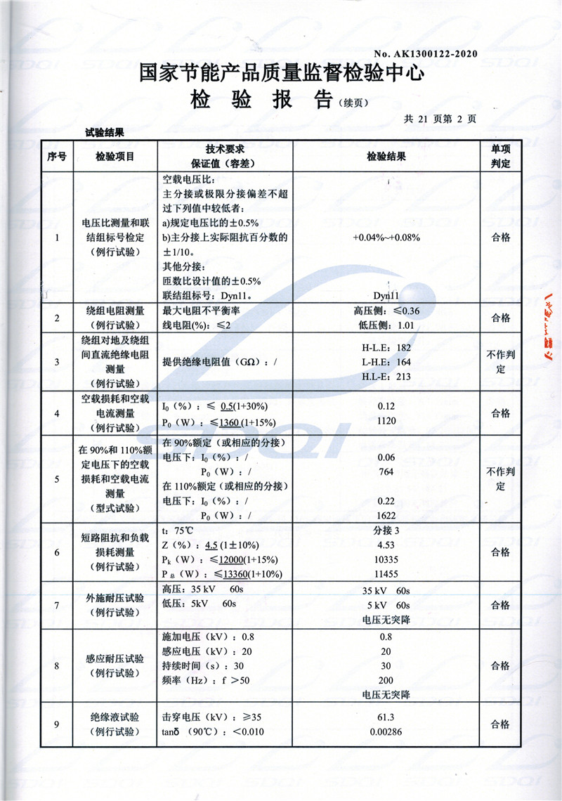 高低压试验报告-S11-1250甘肃甘肃甘肃油浸式变压器-2.jpg